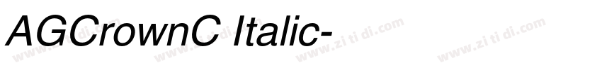 AGCrownC Italic字体转换